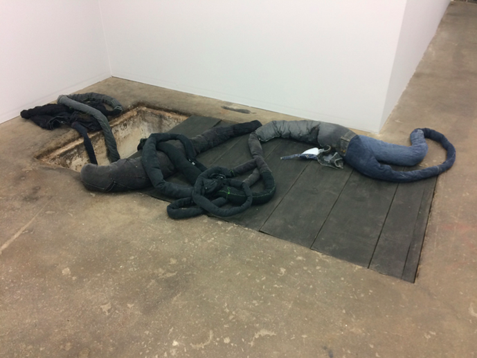 Anna Sew Hoy, "Denim Worm" (2008)