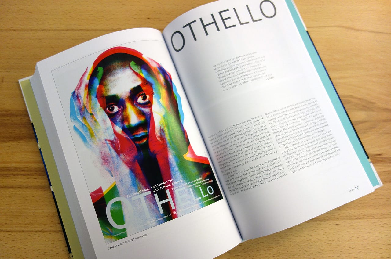 Pages in 'Presenting Shakespeare' (photo of the book for Hyperallergic)