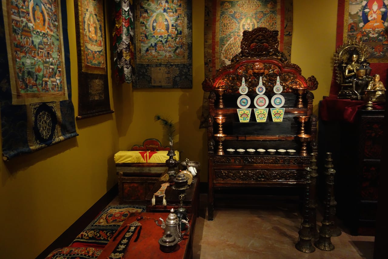 Detail of the Shrine Room at the Rubin Museum of Art
