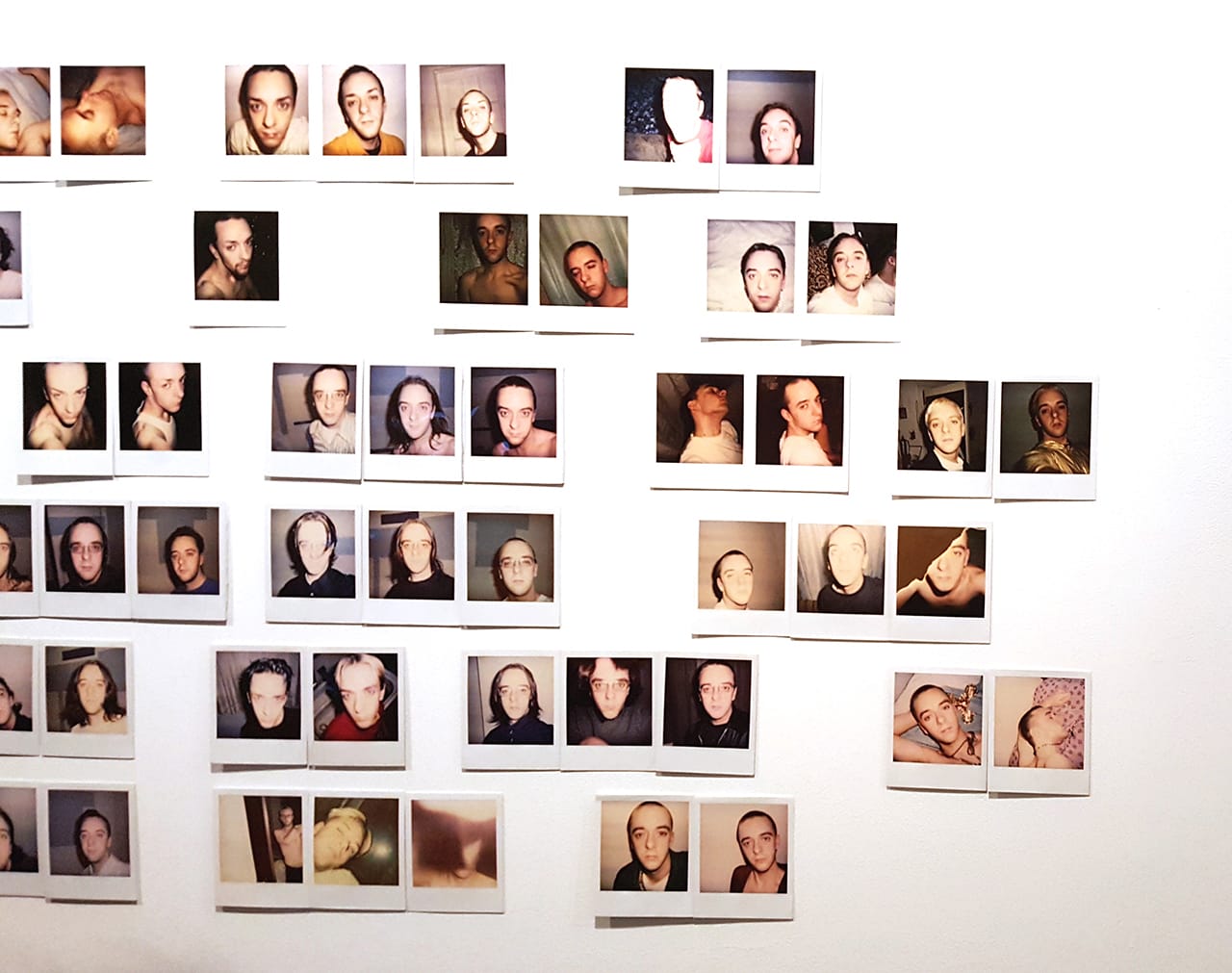 Scott Northrup, "1990s" (detail, 1991–99/2015), 67 Polaroids (click to enlarge)