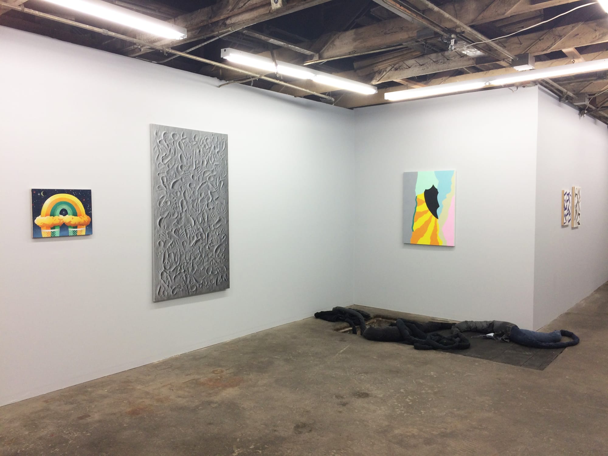 Installation view of Surface of Color at The Pit (photos courtesy of The Pit)