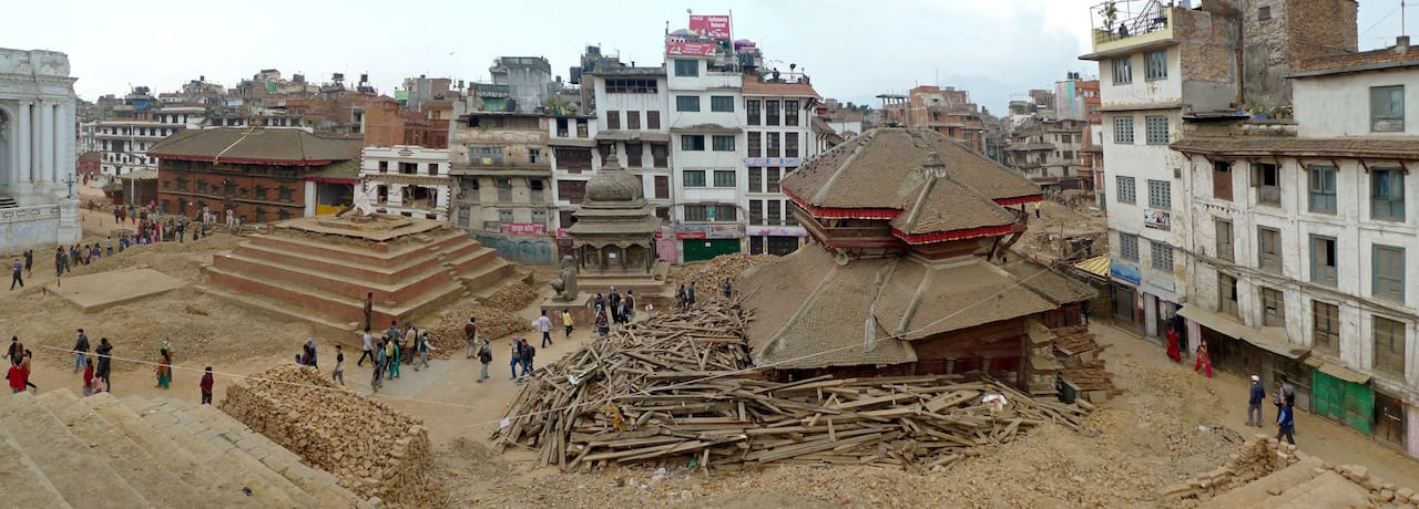 Earthquake damage in Nepal (photo by René Fan/World Monuments Fund)