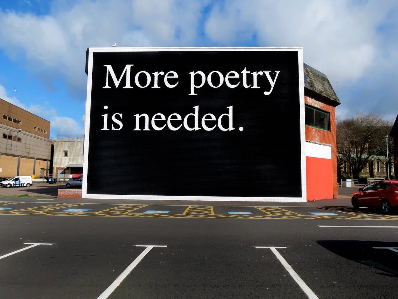 Jeremy Deller, "More Poetry Is Needed" (2015) (courtesy of the artist and The Modern Institute/Toby Webster Ltd, Glasgow)