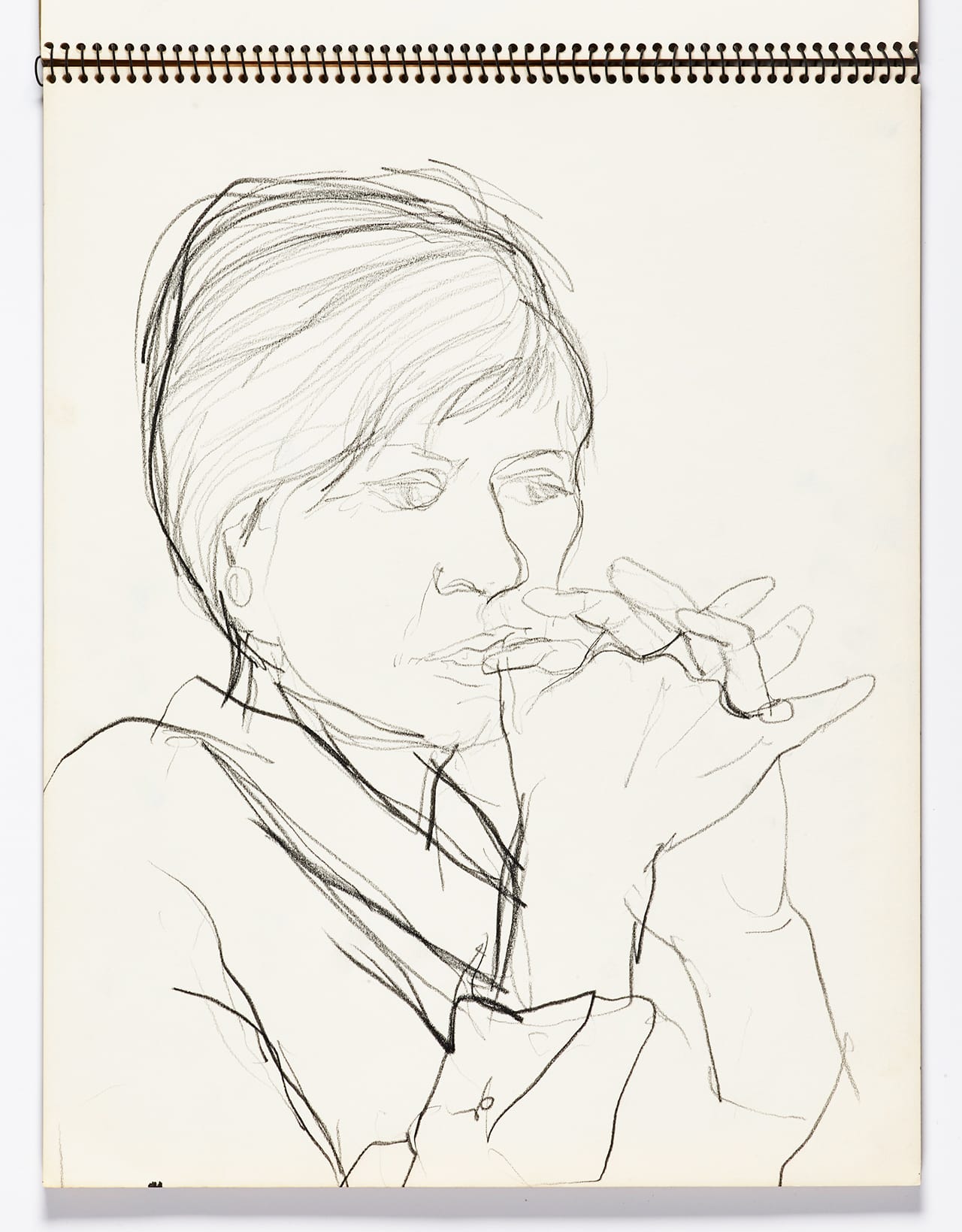 Richard Diebenkorn, Untitled from Sketchbook #12, page 21 (1943–1993), graphite on paper, Cantor Arts Center collection, Gift of Phyllis Diebenkorn (© The Richard Diebenkorn Foundation)