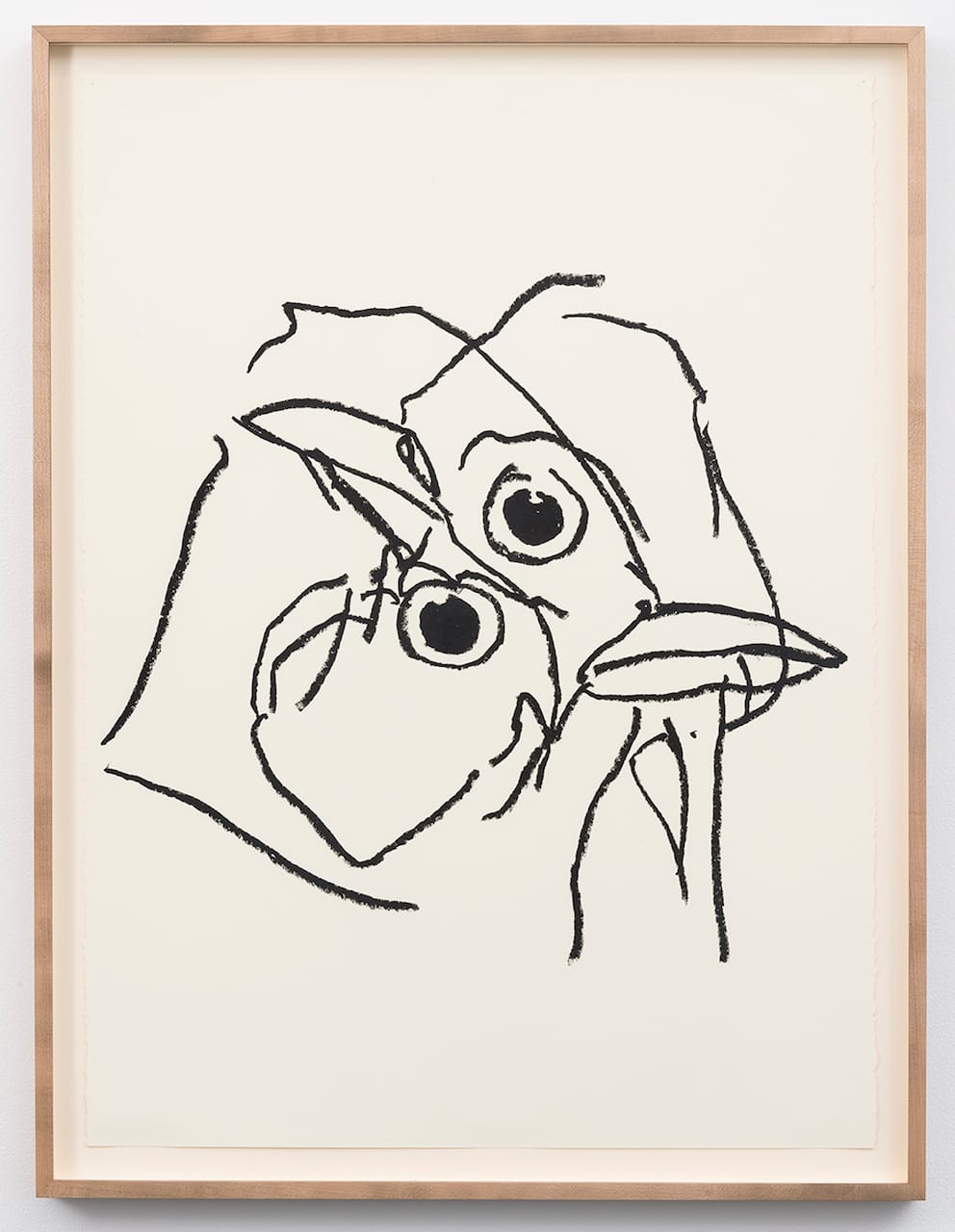 Ryan Mrozowski, "Untitled (Bird drawing)" (2015), oil stick on paper,  30 x 22 in.