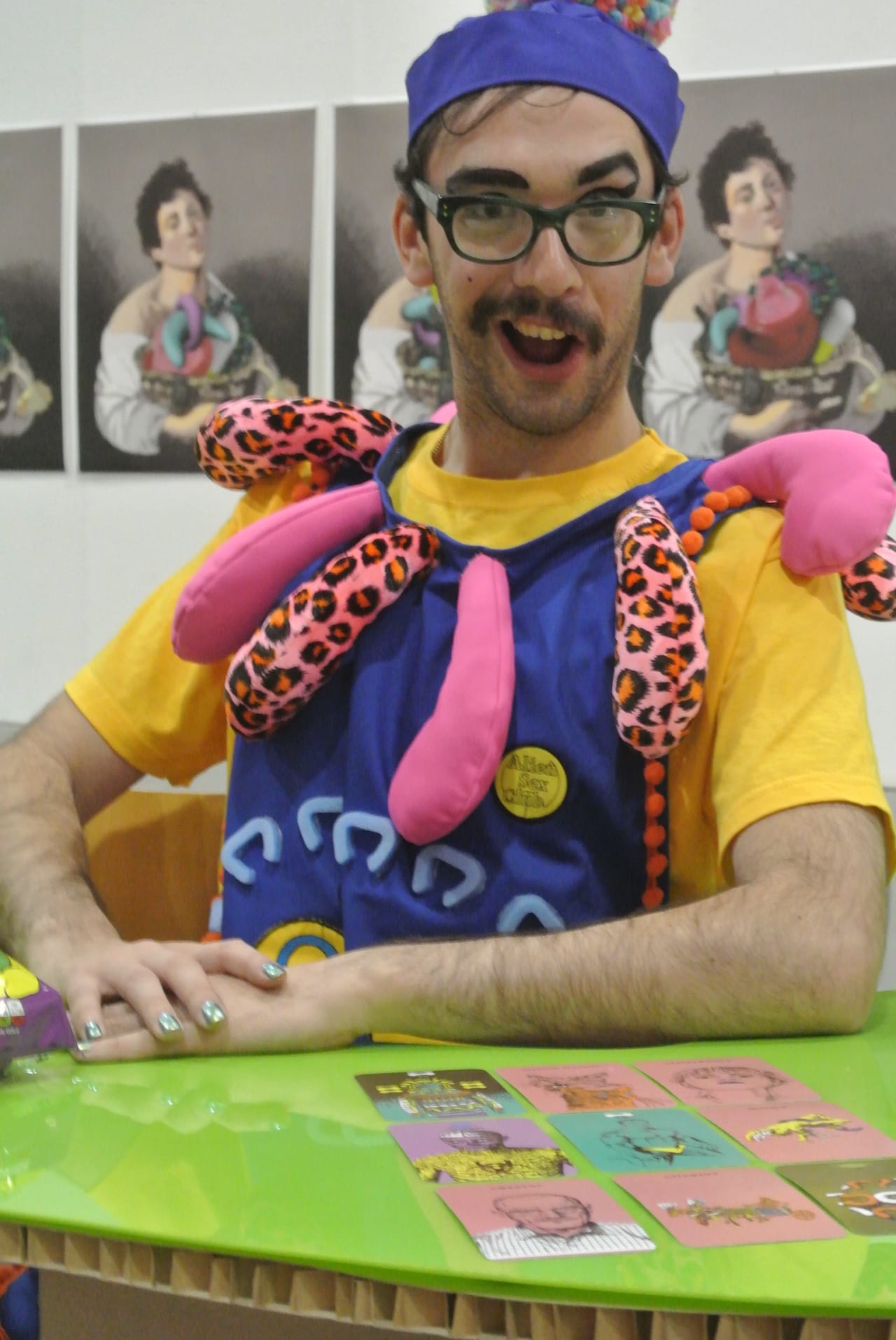 Barbara Truvada giving a tarot reading at 'Alien Sex Club'
