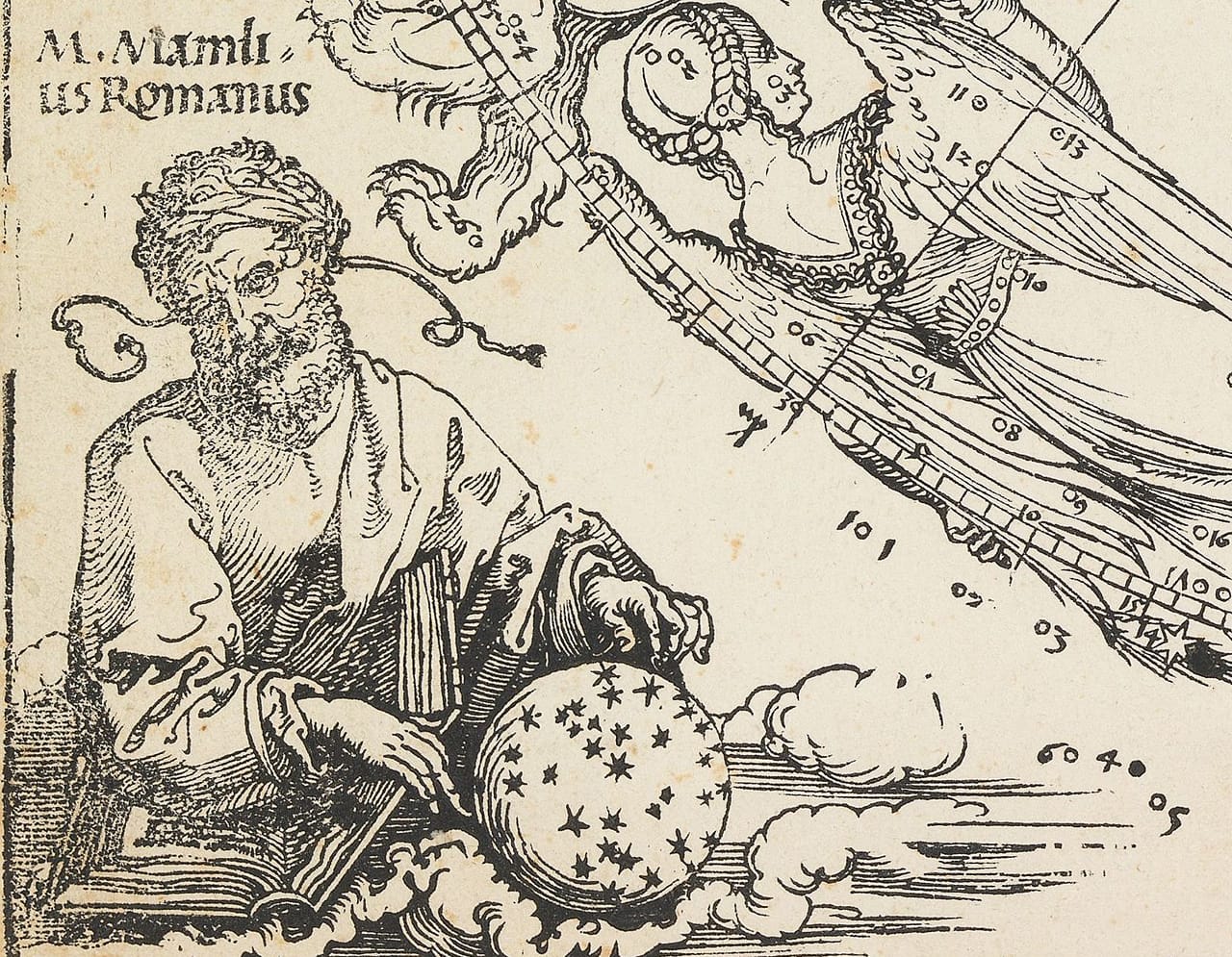Detail of the northern hemisphere star map by Albrecht Dürer (courtesy Art Collections of the City of Nuremberg)