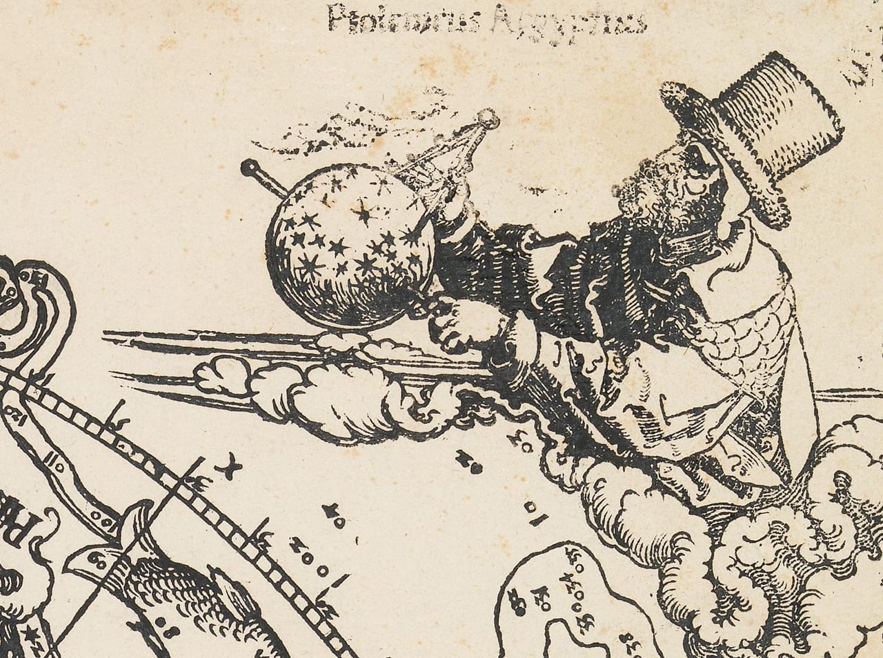 Detail of the northern hemisphere star map by Albrecht Dürer (courtesy Art Collections of the City of Nuremberg)