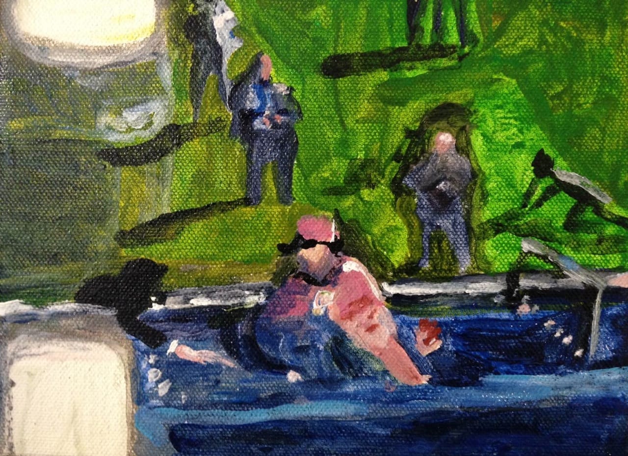 Karen Finley, "Zapruder Film Frame #337" (2015), Acrylic on Canvas (via facebook)