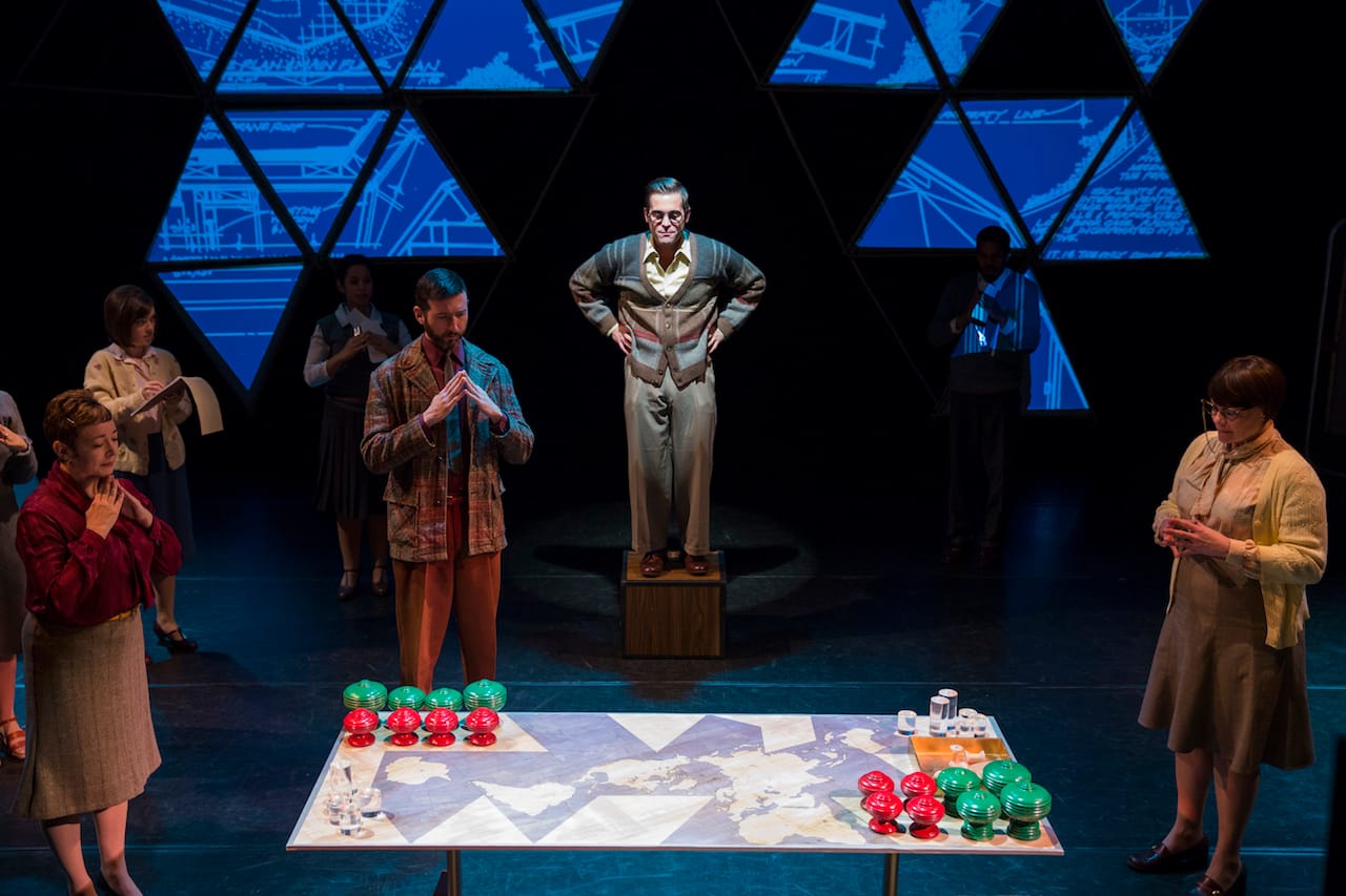 Elizabeth London, Hannah Hartmann, Sade Namei, Jamie Effros, Jacob Trussell, Roger Casey, and Carrie Heitman in 'God Is a Verb'