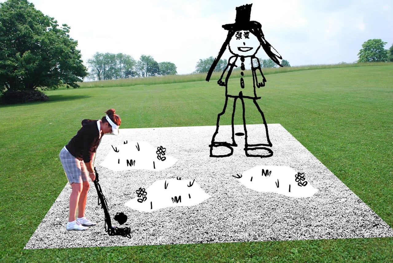 Michelle Carla Handel, rendering of her contribution to the Arroyo Seco Garden Golf Classic