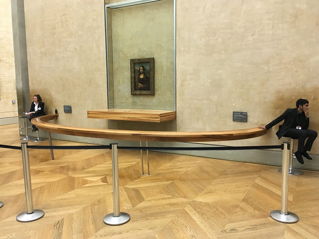The Mona Lisa lacking for visitors at the Louvre (photo by Rob Colvin for Hyperallergic)