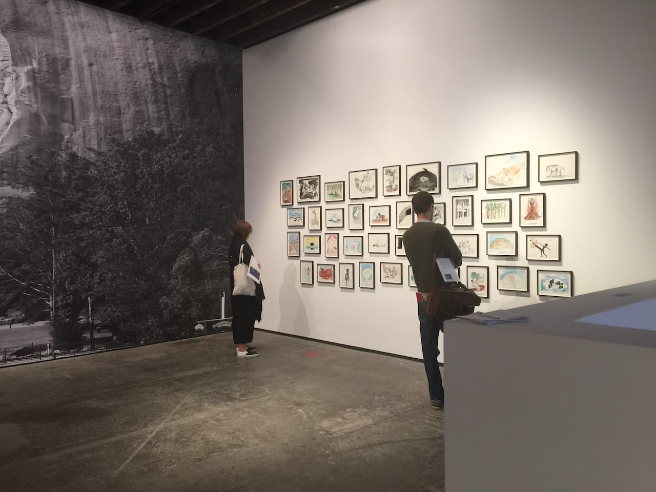 Installation view of upstairs gallery at Victoria Miro