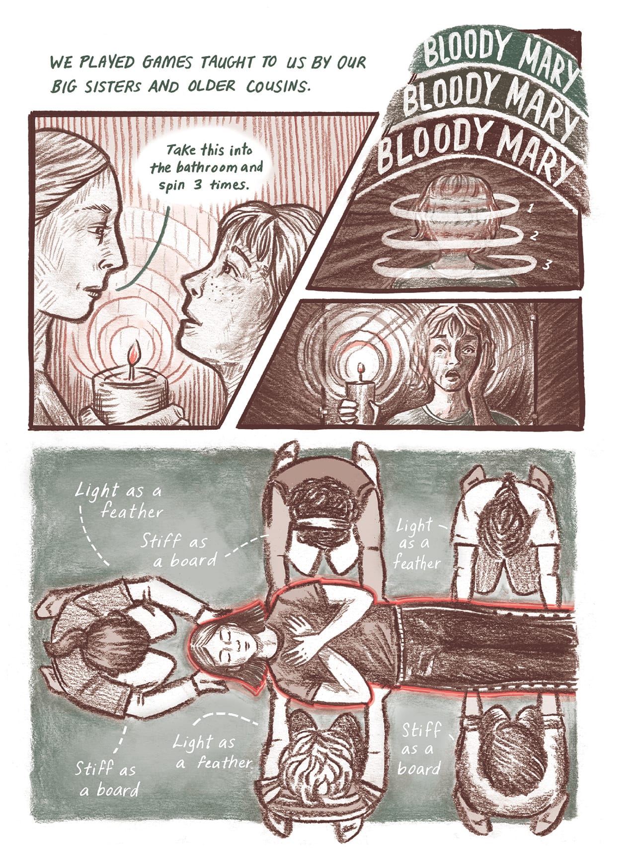 A page from Meags Fitzgerald's 'Long Red Hair'