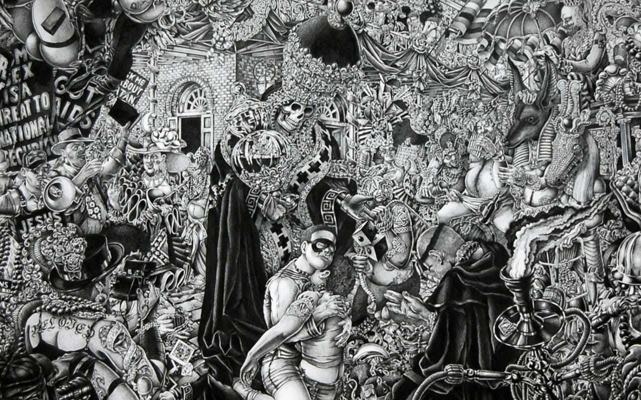 Michael Meads, "Der Liebestod", detail (2013-14) (image courtesy Ogden Museum of Southern Art)