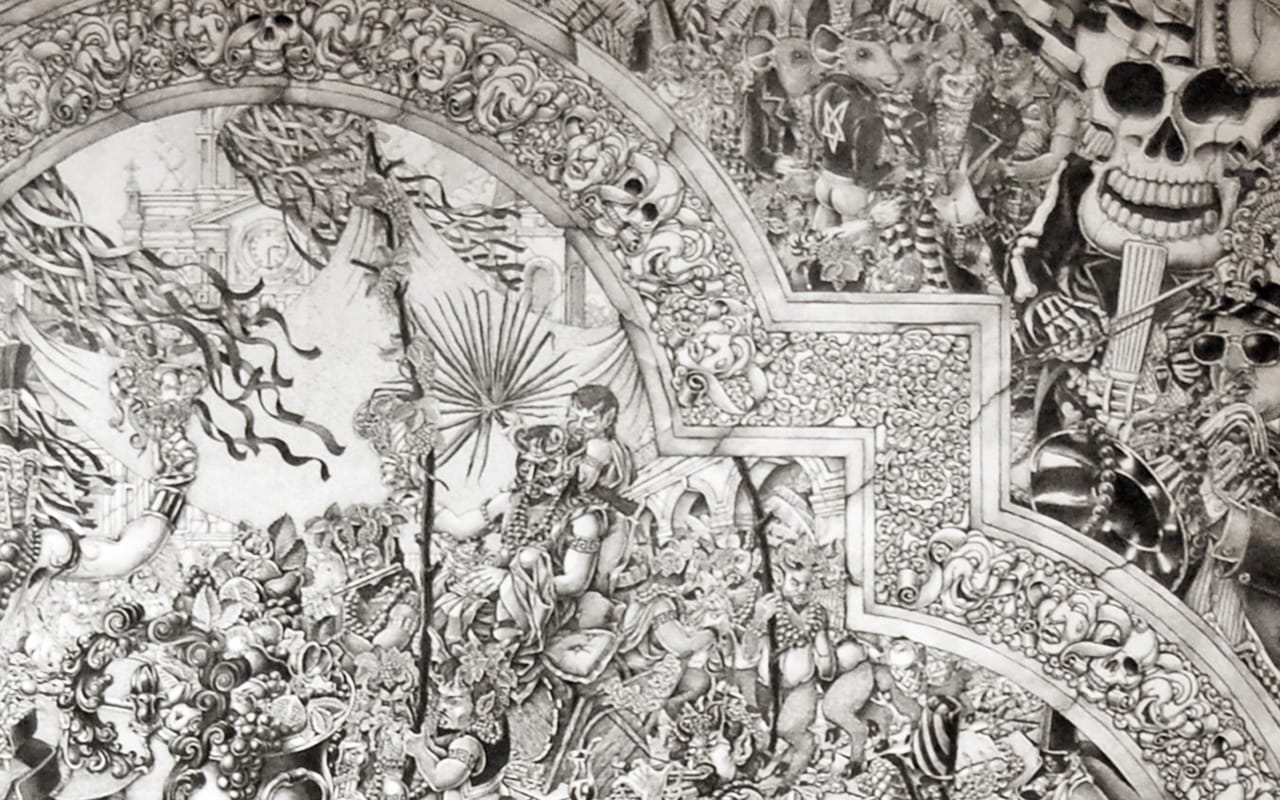 "The Grand Pageant of the Mystic Krewe of Saint George the Divine", detail (2015) (photo courtesy Ogden Museum of Southern Art)