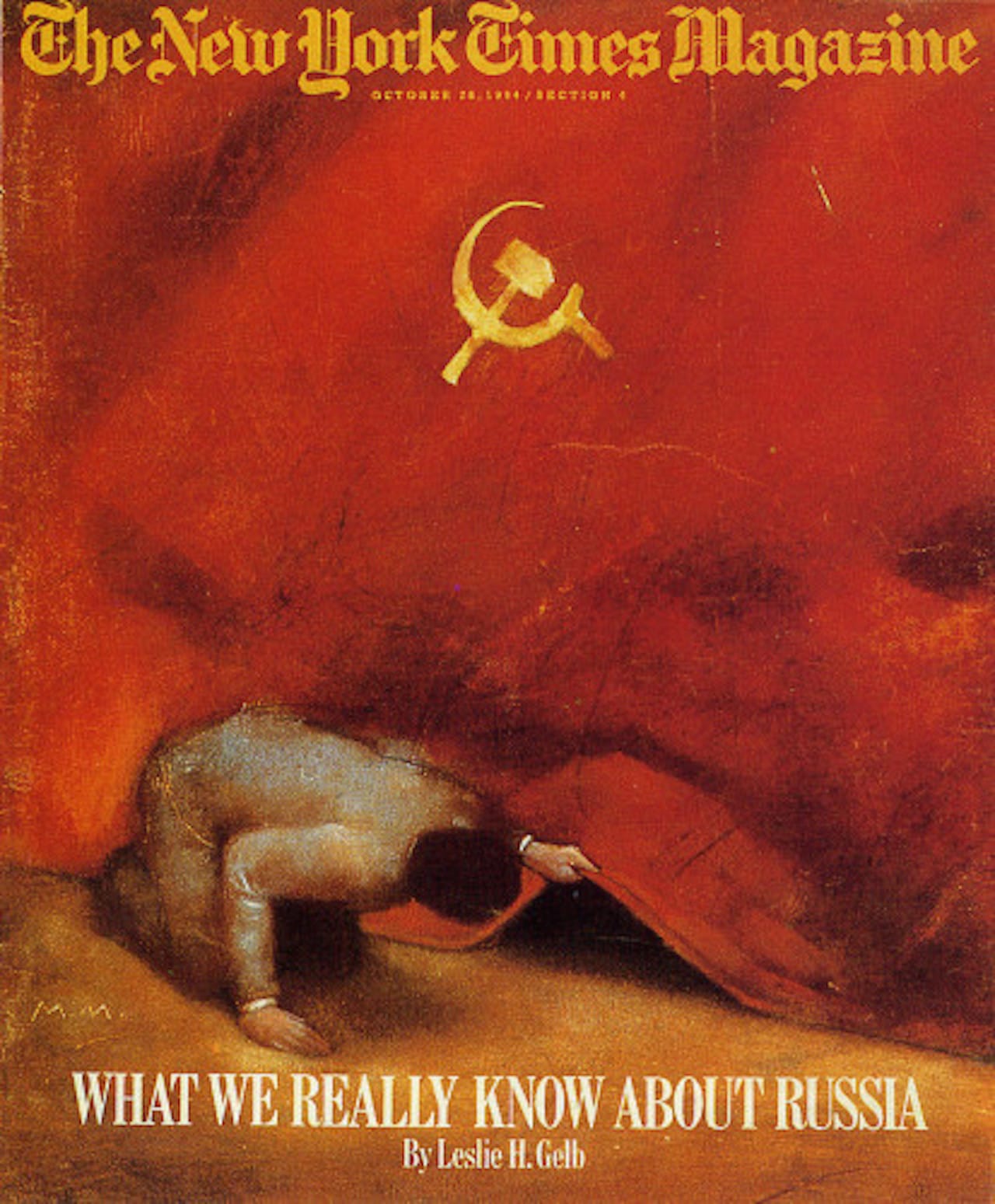 NY Times Magazine Cover 28 October 1984 Ken Kendrick, 1984 (Courtesy of AIGA)