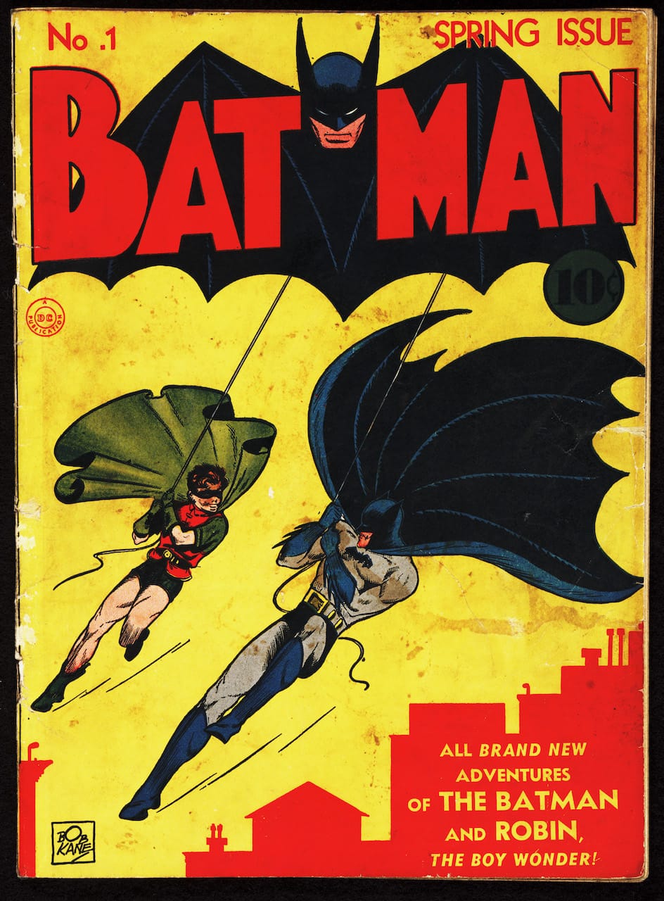 Bob Kane and Bill Finger, 'Batman' (No. 1, Spring 1940). Published by Detective Comics, Inc., New York. (courtesy Serial and Government Publications Division, Library of Congress, Washington D.C.)