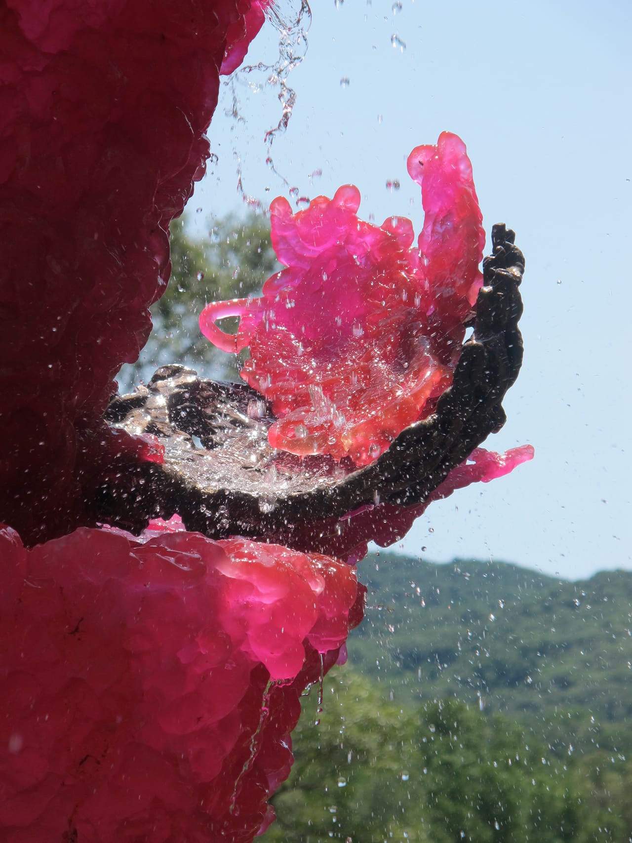 Detail of one of Lynda Benglis's 'Pink Lady' sculptures (click to enlarge)