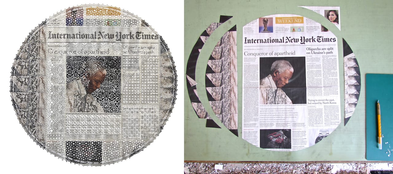 Saturday-Sunday, December 7-8, Nelson Mandela, 2013, 51 x 49 cm