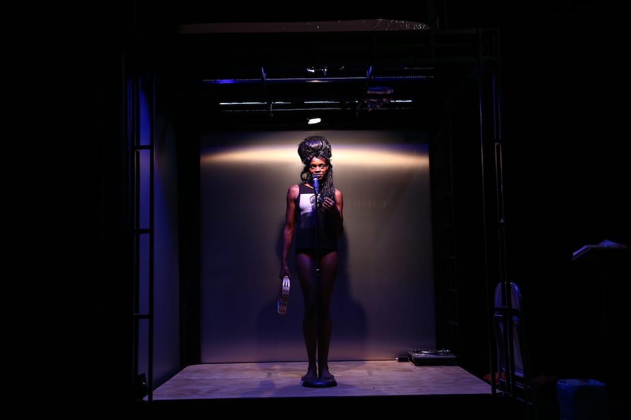 Okwui Okpokwasili performs in Ralph Lemon's 'Scaffold Room' at the Kitchen (all photos by Paula Court unless noted otherwise)