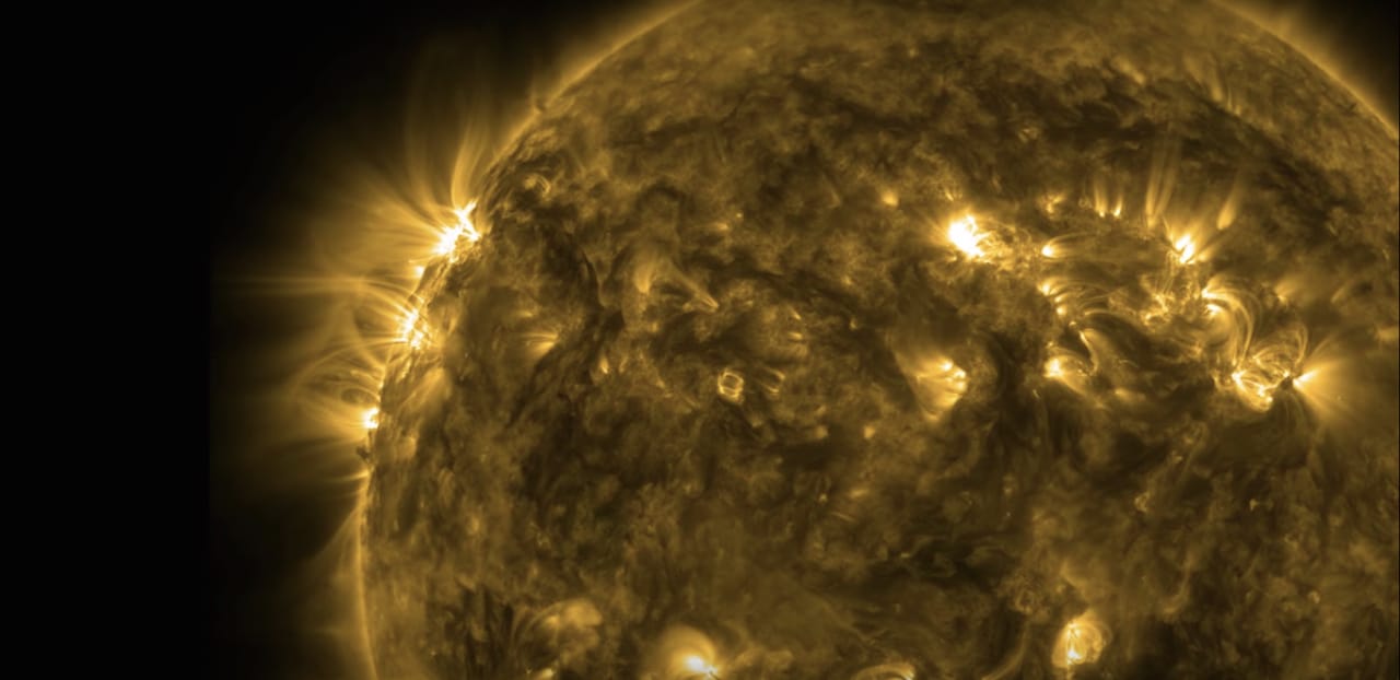 Detail of the sun (Screen grab via Youtube)