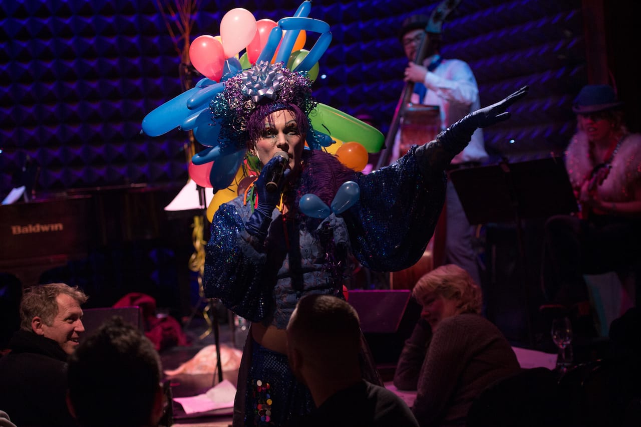 Taylor Mac in 'A 24-Decade History of Popular Music' (photo by Kevin Yatarola)