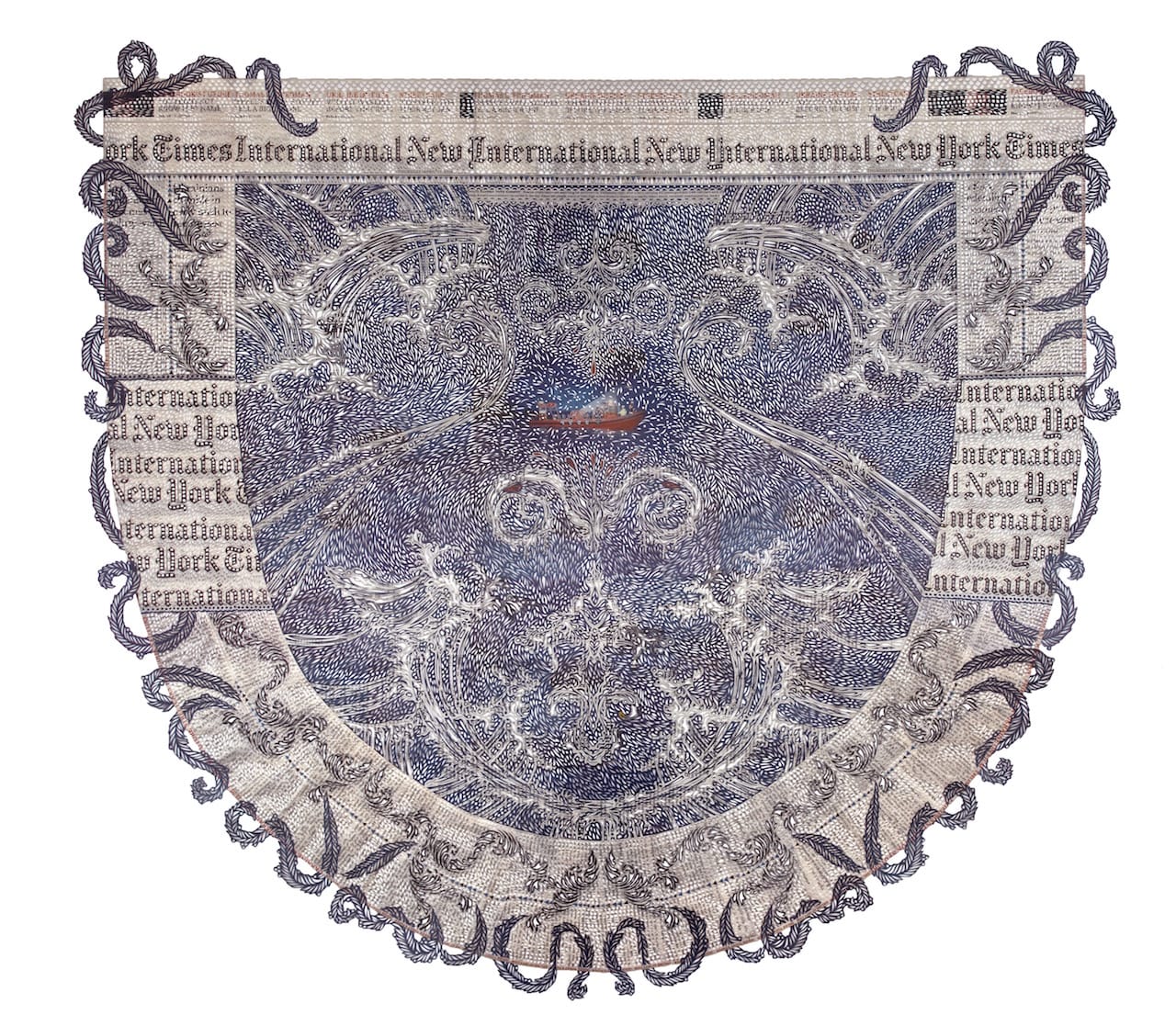 Thursday, April 17, South Korean ferry disaster, 2015, 36 x 22 inches