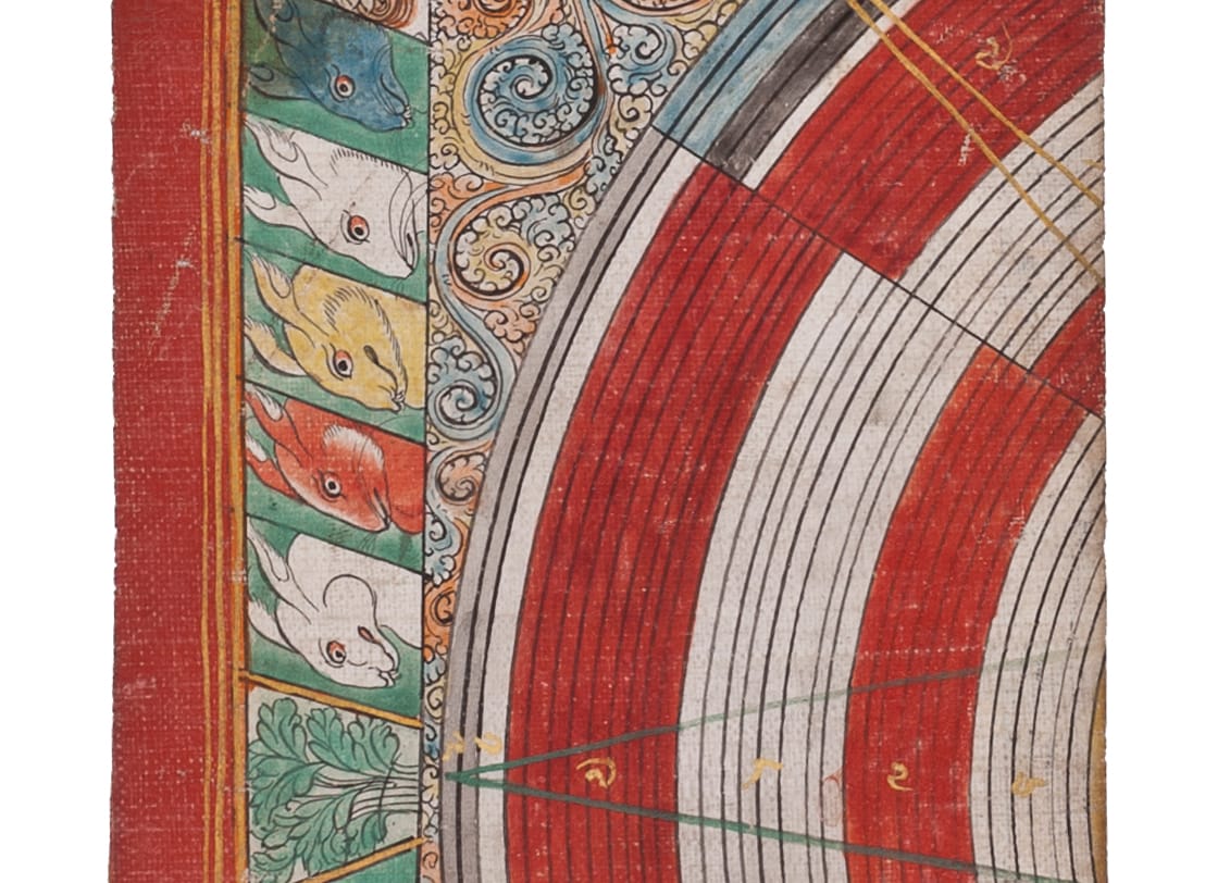 'White Beryl,' Sakya, Tibet (mid-18th century), painted by Sonam Peljor (courtesy Rubin Museum of Art)