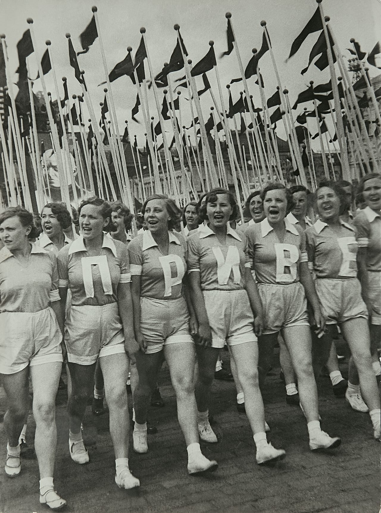 Alexander Rodchenko, Sports Parade on Red Square, 1936, gelatin silver print. Sepherot Foundation, Vaduz, Liechtenstein. Artwork © Estate of Alexander Rodchenko (A. Rodchenko and V. Stepanova Archive) / RAO, Moscow / VAGA, New York. Image provided by the Sepherot Foundation.