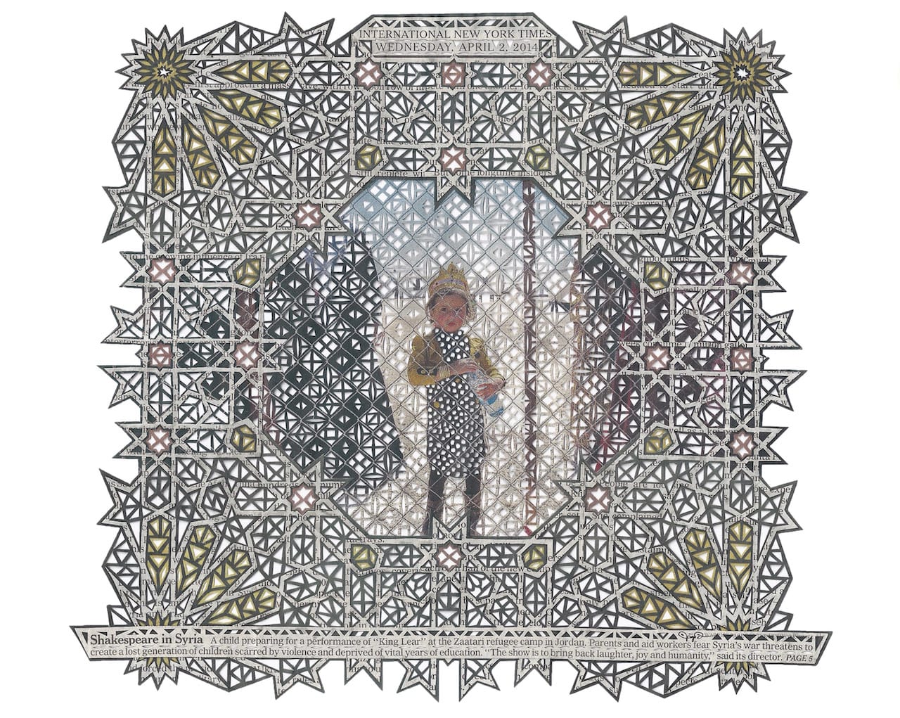 Wednesday, April 2, lost genaration in Syria, 2015, 8 x 9 inches