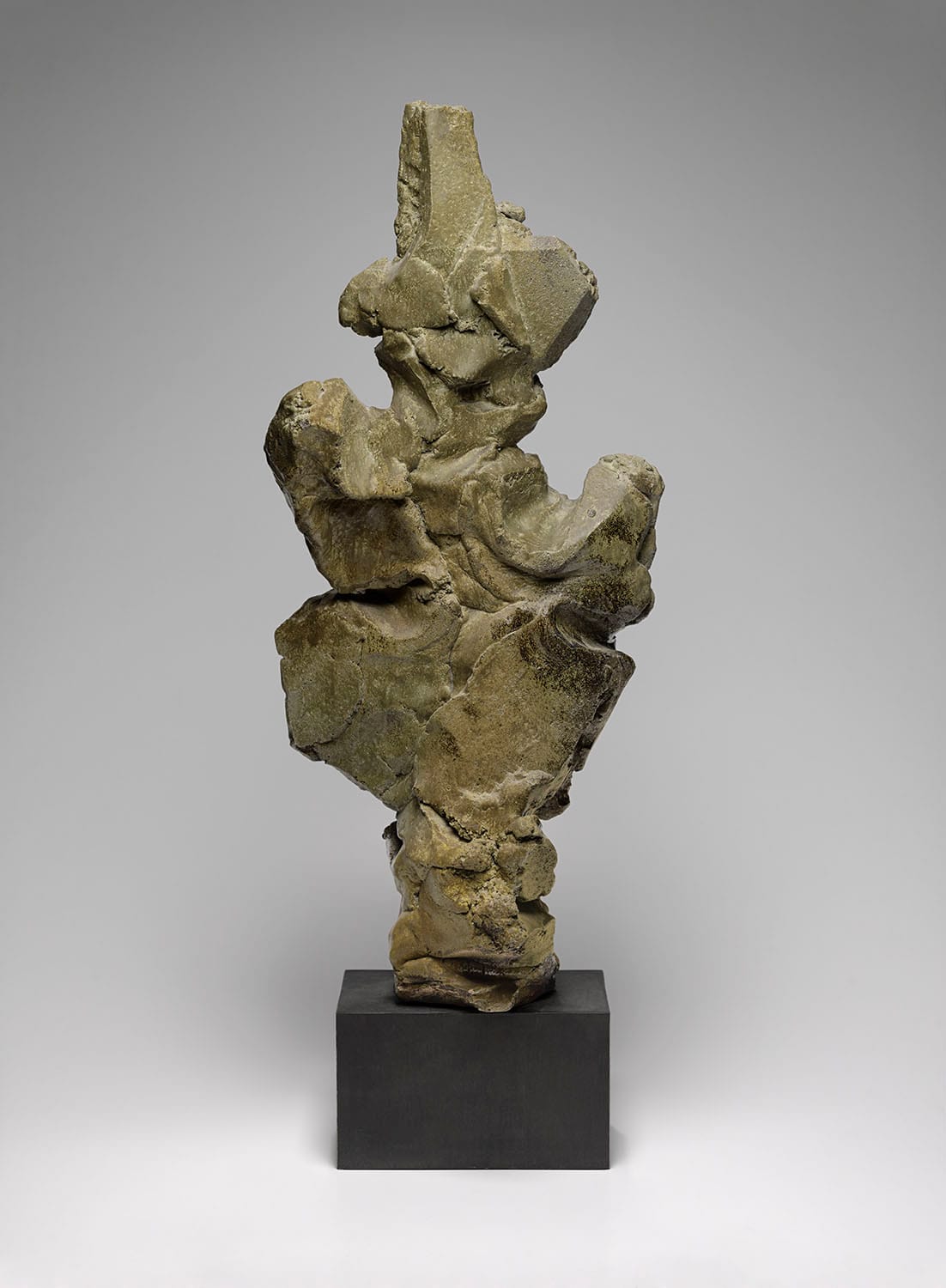 John Mason, "Untitled, Vertical Sculpture" (1961), glazed stoneware, 30 x 15 3/4 x 7 3/8 in