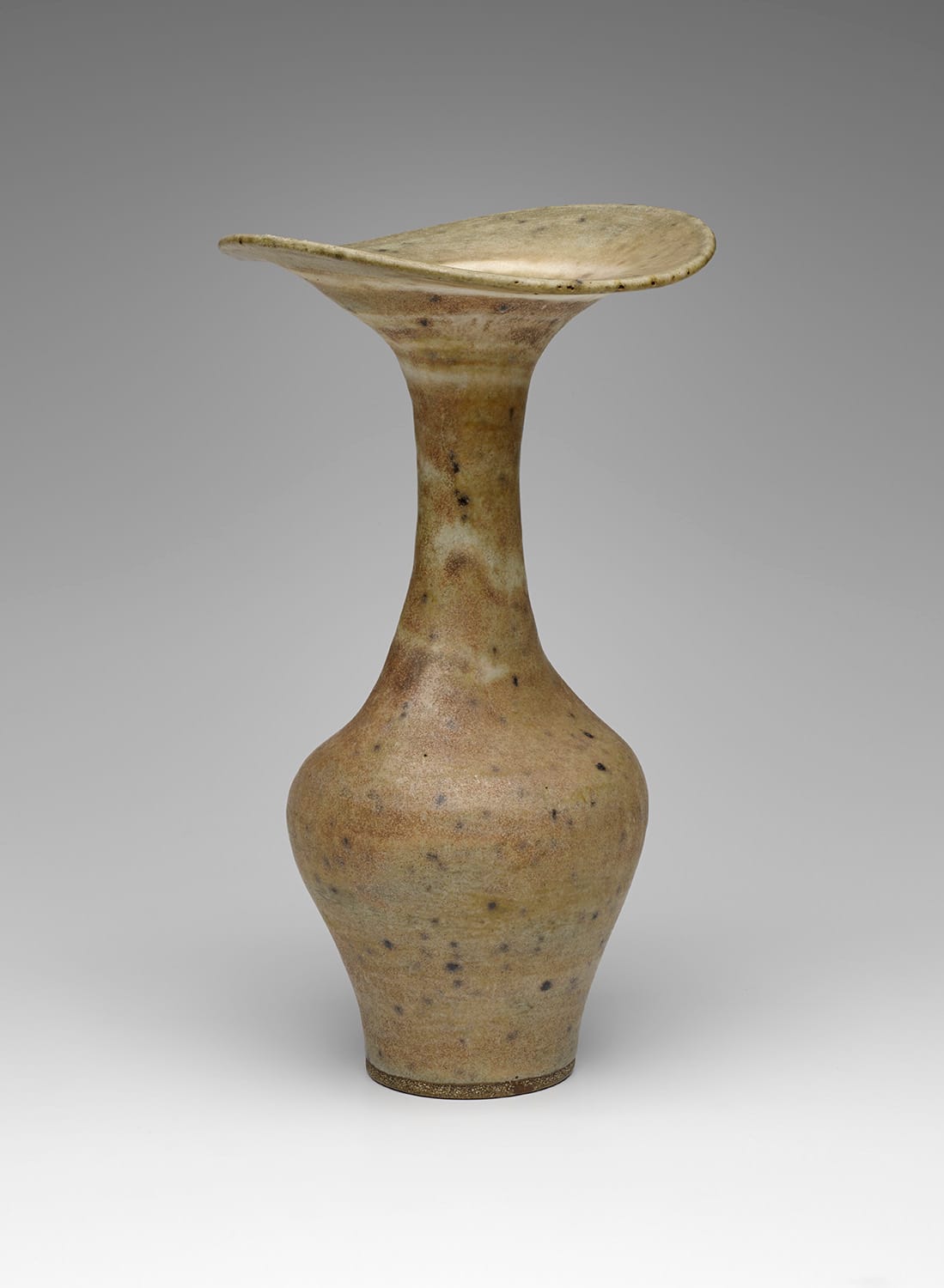 Lucie Rie, Vase (ca. 1967), glazed stoneware, 15 3/4 x 6 3/8 x 6 3/8 in