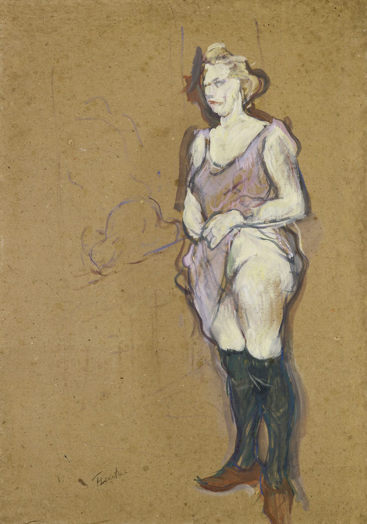 Henri de Toulouse-Lautrec, "L’Inspection médicale : femme de maison blonde" (1893–94), (photo by Hervé Lewandowski, courtesy Musée d’Orsay, © RMN-Grand Palais)