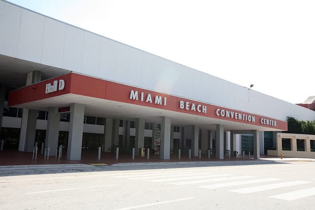 The Miami Beach Convention Center is the site of the biggest art fair during art fair week. (photo flickr.com/Dennis Goedegebuure)