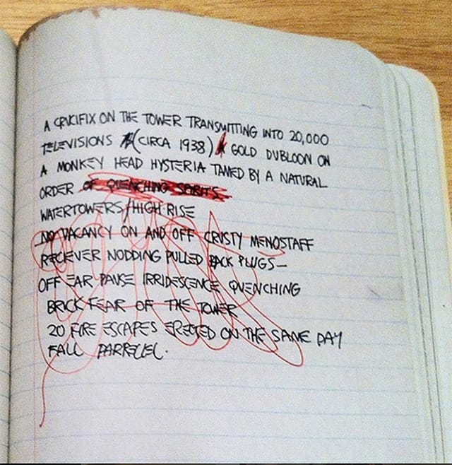 One of the pages of ‘Jean-Michel Basquiat: The Notebooks’ (image courtesy Collection of Larry Warsh/Copyright © Estate of Jean-Michel Basquiat, all rights reserved/Licensed by Artestar)