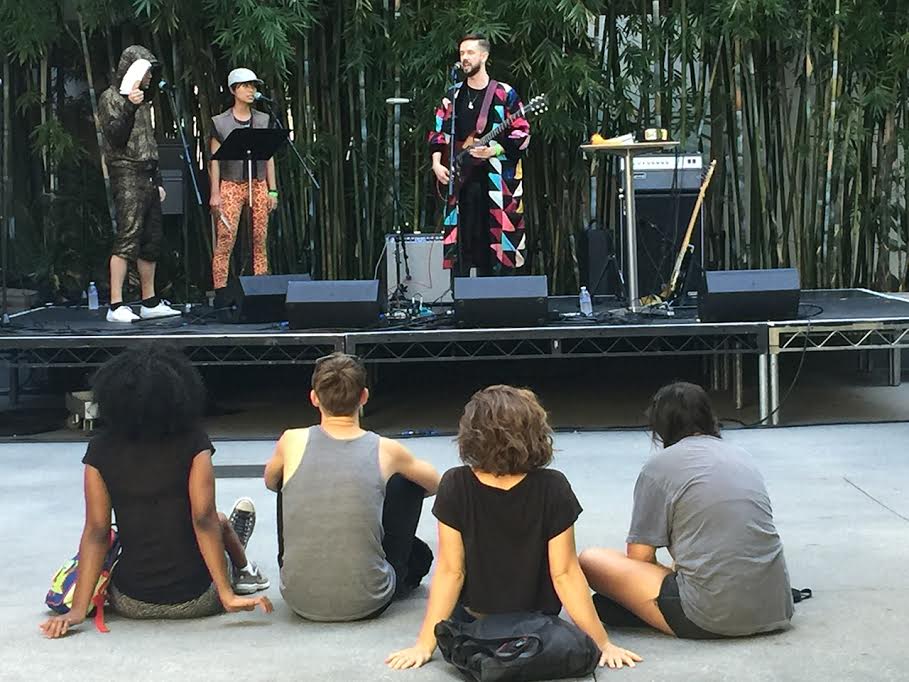 Active Pass performing as part of the Hammer Museum's All the Instruments Agree (photo by Hrag Vartanian/Hyperallergic)