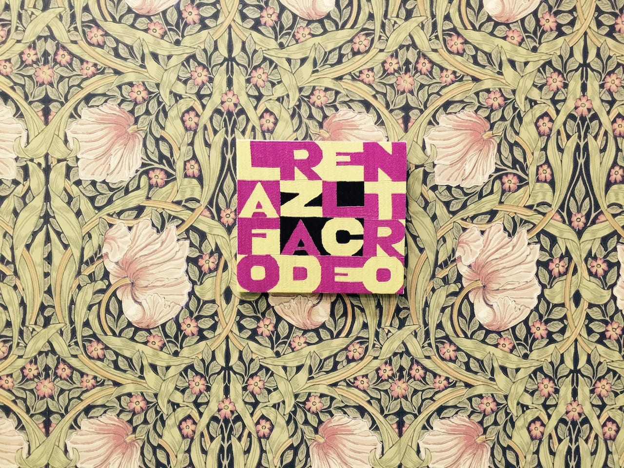 boetti, "La Forza del Centro" (1990), on morris Pimpernel, undated