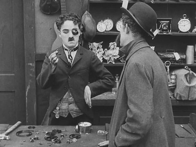 Chaplin in The Pawnshop (1916) (image via Fandor)