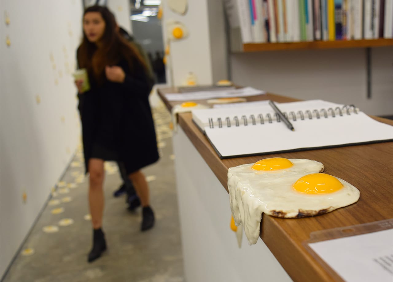 Installation view of Christopher Chiappa's 'Livestrong' at Kate Werble Gallery