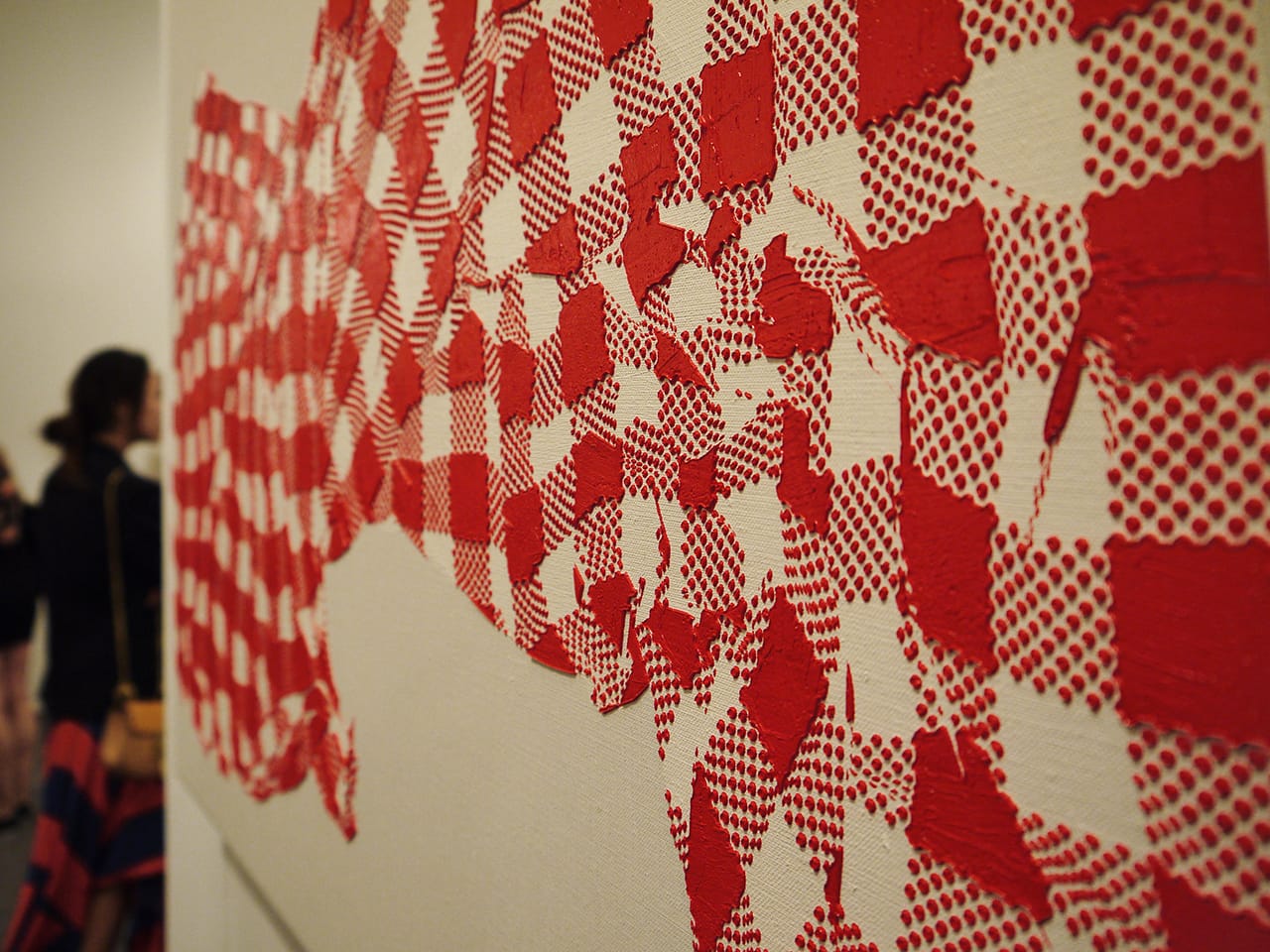 Detail of an Alex Dodge painting at Klaus von Nichtssagend Gallery (click to enlarge)