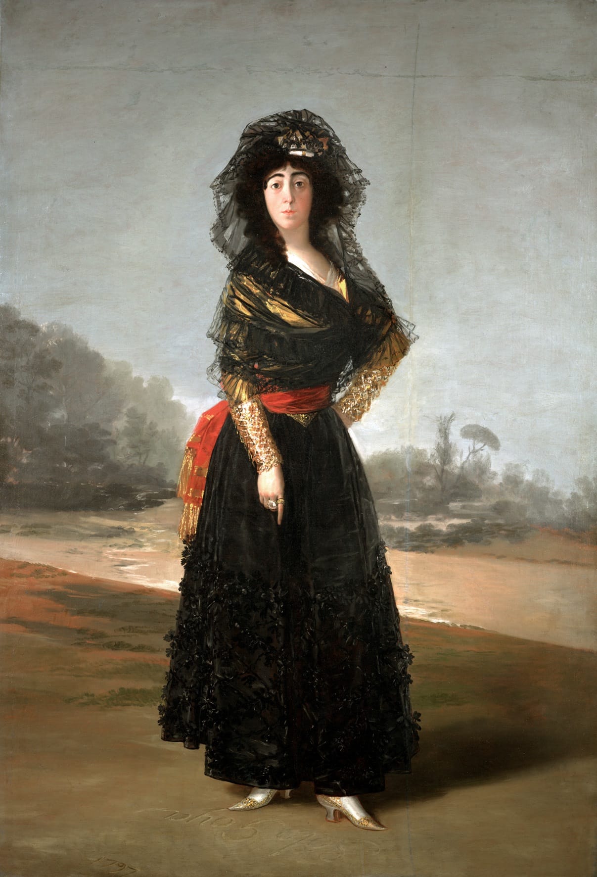 Francisco de Goya, "The Duchess of Alba" (1797) (© and courtesy The Hispanic Society of America, New York) (click to enlarge)