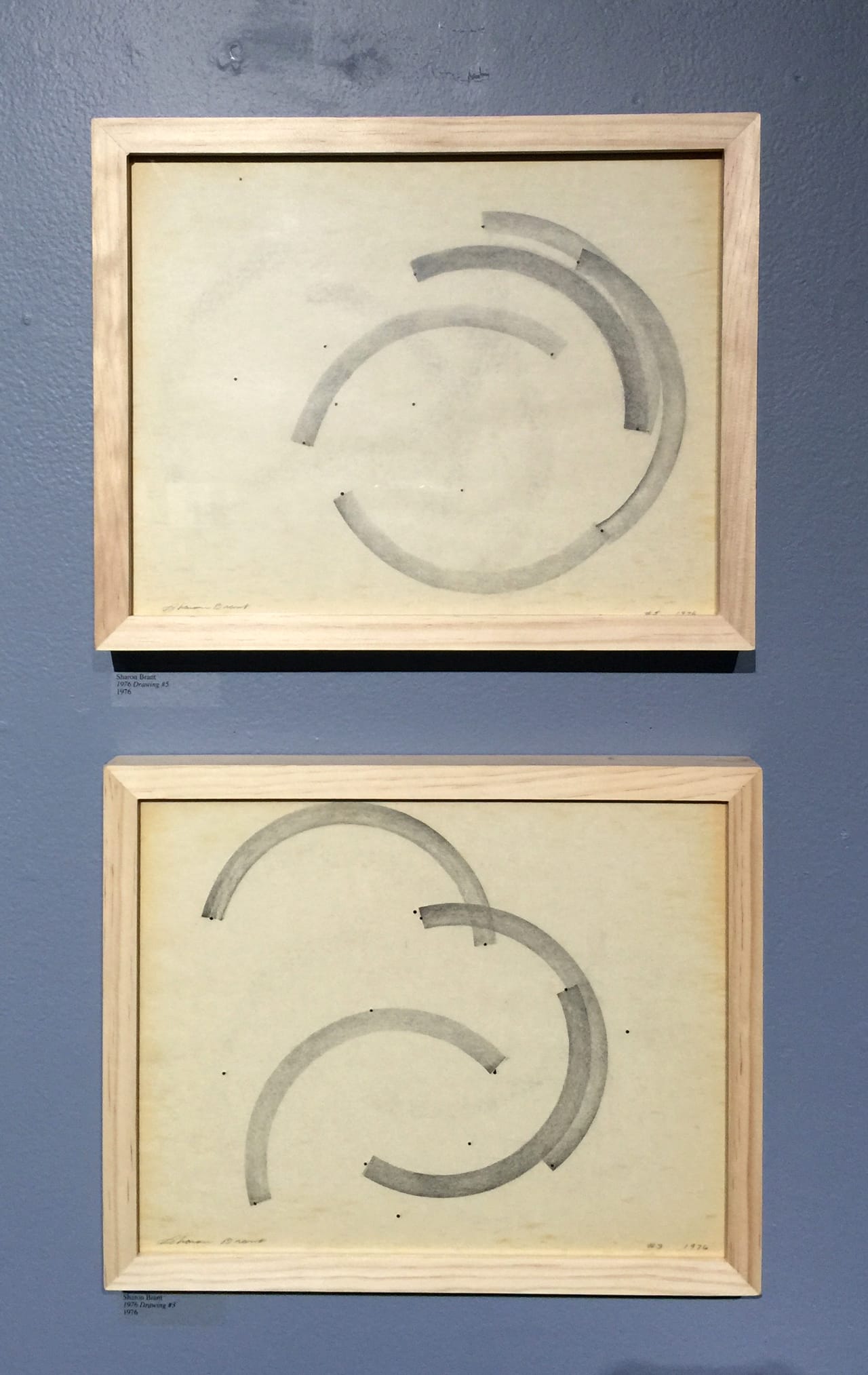 [top] Sharon Brant, 1976 Drawing #3 (1976); [bottom] Sharon Brant,1976 Drawing #5 (1976)
