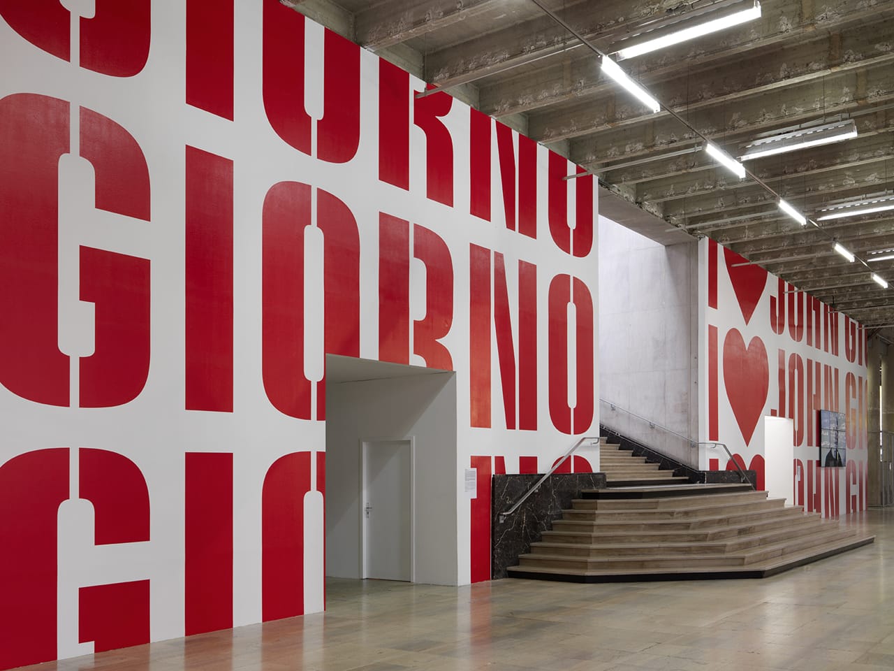 Installation view of 'UGO RONDINONE : I ♥ JOHN GIORNO' at the Palais de Tokyo (photo by André Morin, courtesy the Palais de Tokyo)