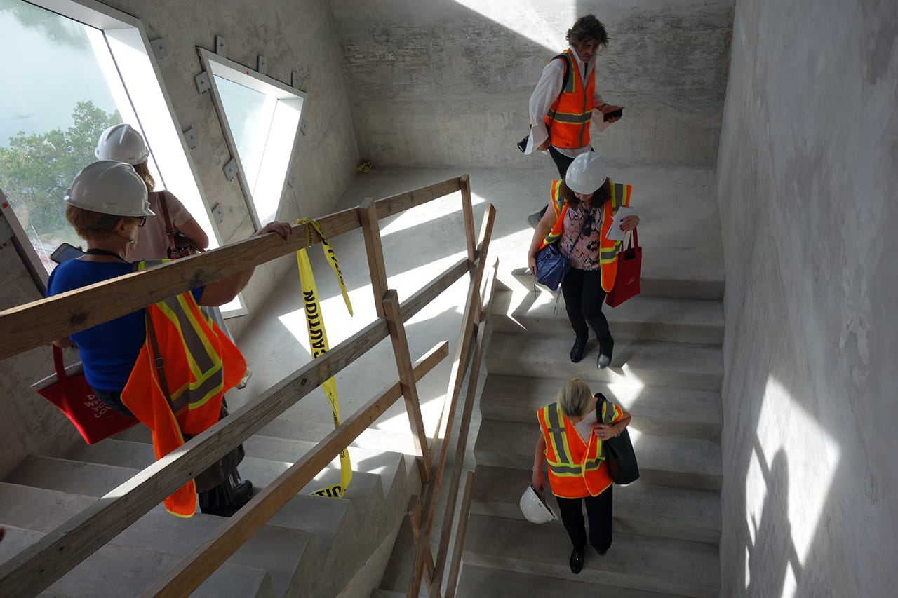 Inside the under-construction Faena Forum in Miami Beach, designed by Rem Koolhaas and OMA