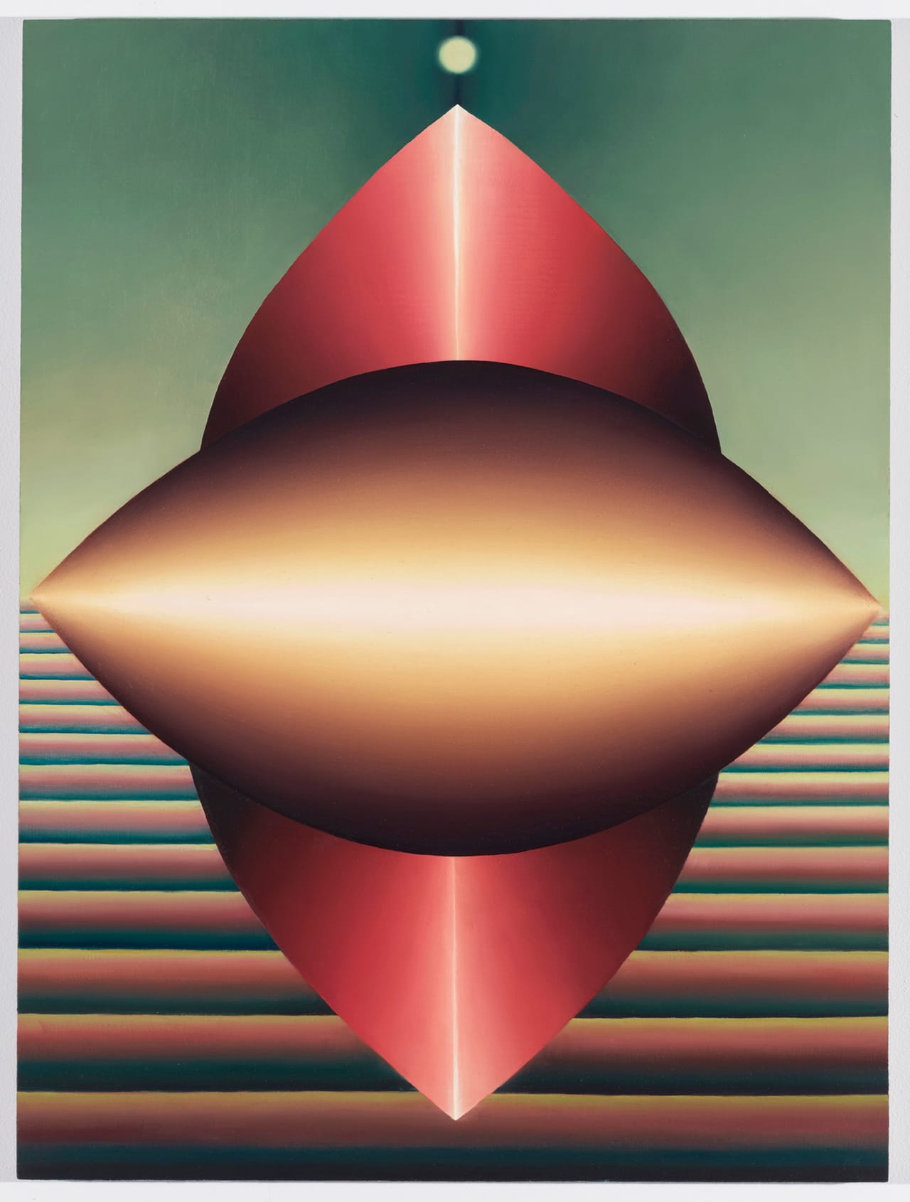 Loie Hollowell, "Fire Line," oil on linen and panel, 28 x 21 in (click to enlarge)