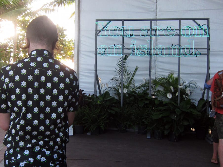 Alicia Eggert and Mike Fleming, "You are (on) an Island" (2011-2013) (all photos by the author for Hyperallergic)