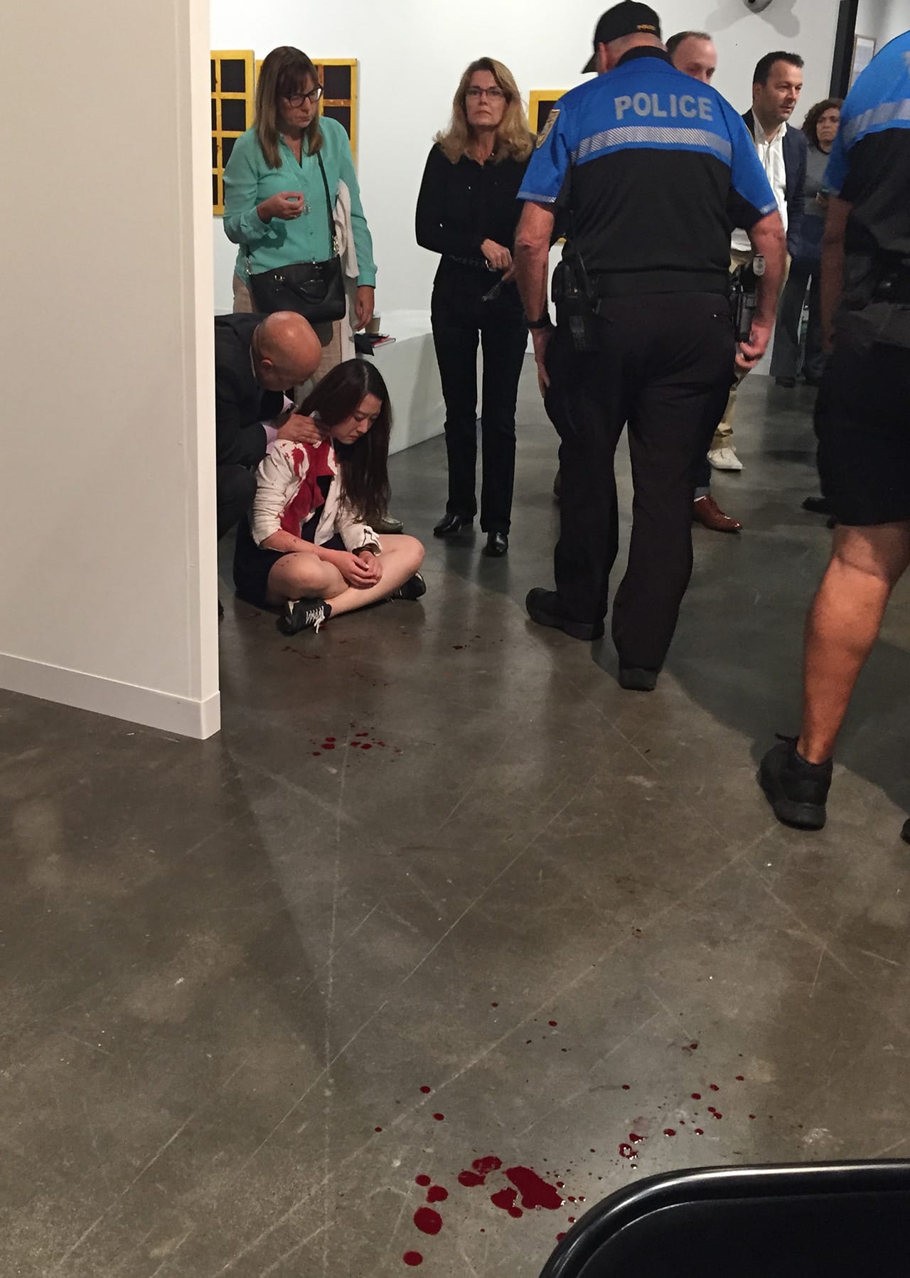 A reader provided up with this cameraphone photo of the aftermath of the stabbing incident. (anonymous reader and used with permission)
