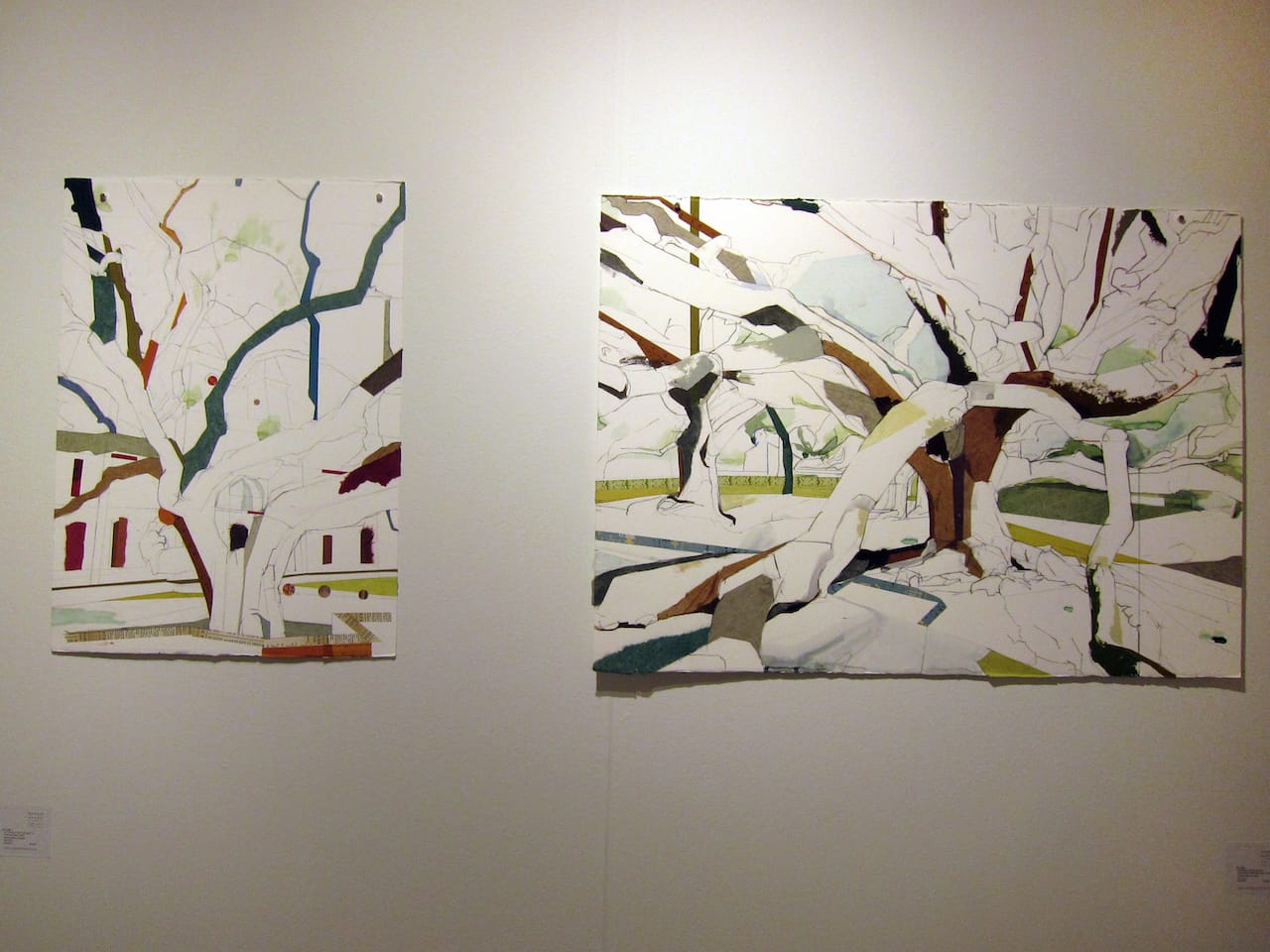 Jill Lear's mixed media works at Kathryn Markel