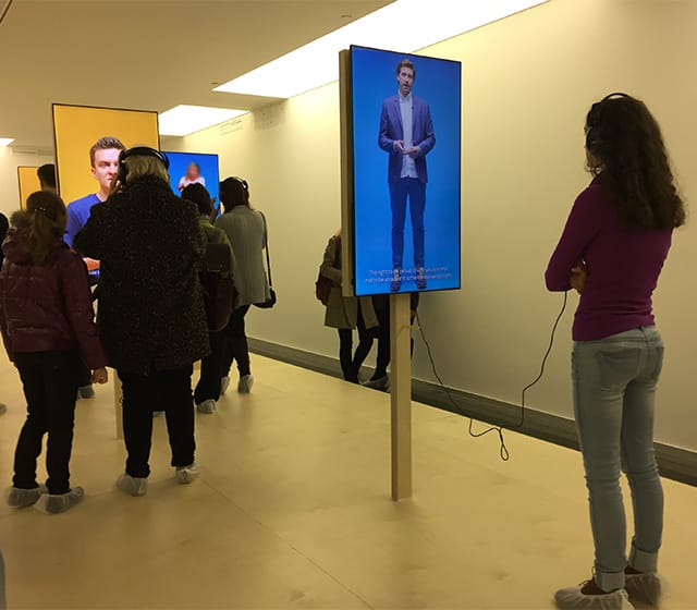 Carlos Motta: Patriots, Citizens, Lovers… at the Pinchuk Art Center (photo by Alpesh Patel/Hyperallergic)